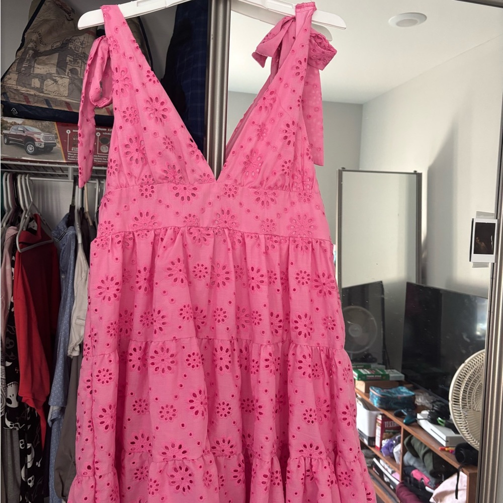 Pink Ruffle sun Dress